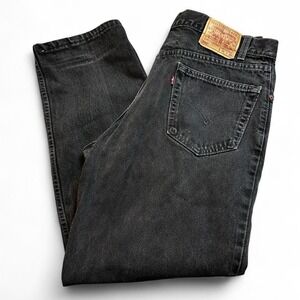 Vintage Levi's 550‎ black made in USA denim jeans size 36x31 READ